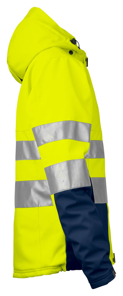 6424 GEFÜTTERTE SOFTSHELL DAMENJACKE EN ISO 20471 KLASSE 3/2