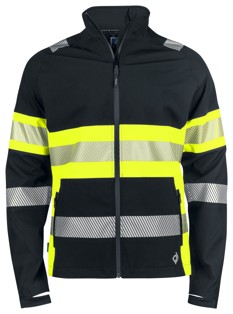 6442 WIND- UND WASSERDICHTE SOFTSHELL JACKE EN ISO 20471 KLASSE 1