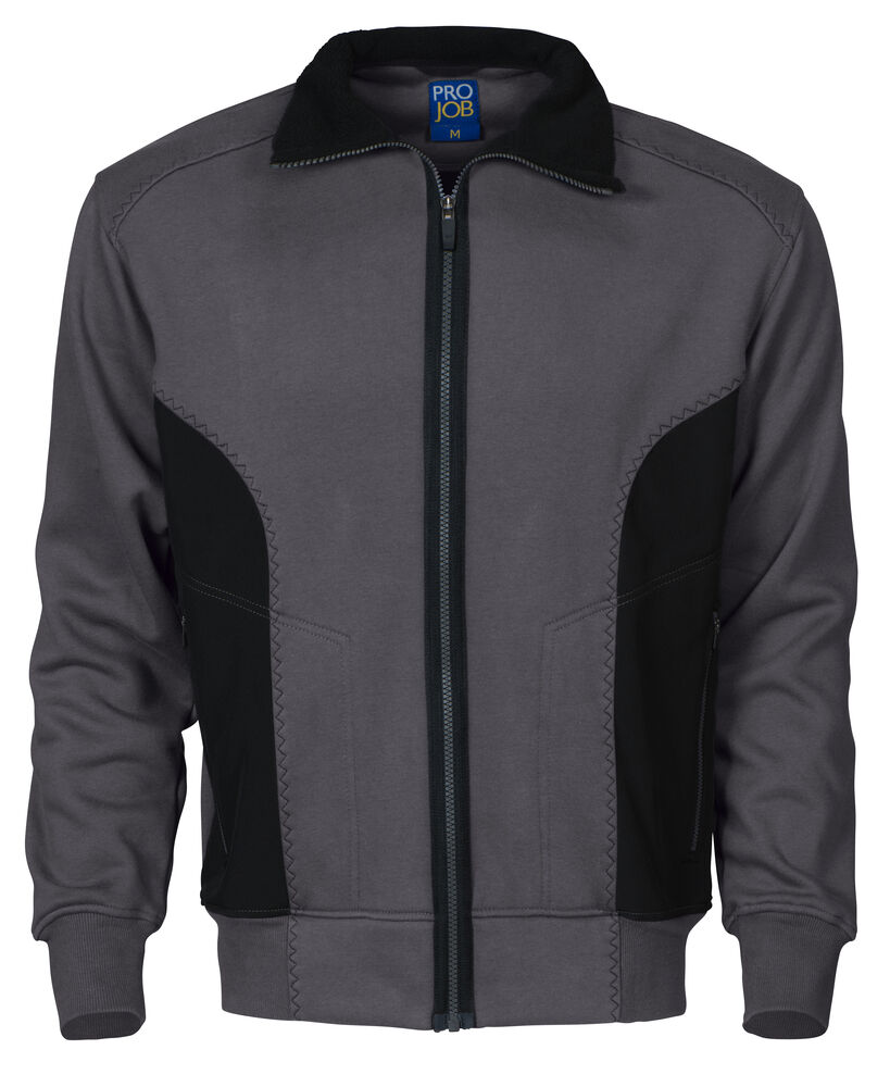 2121 SWEATSHIRT JACKE MIT KONTRAST REISSVERSCHLUSS