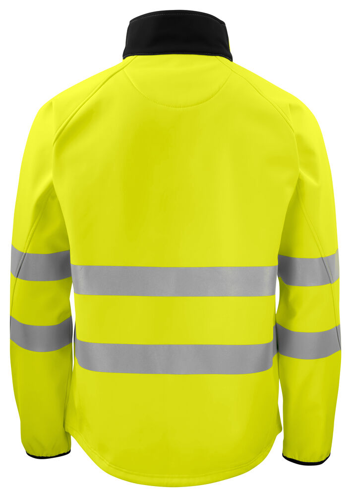 6432 2 LAGIGE WARNSCHUTZ SOFTSHELL JACKE EN ISO 20471 KLASSE 3/2